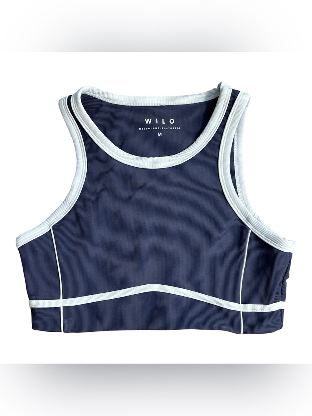 WILO The label High Neck Ribbed Crop Workout top